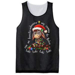 Con Mi Burrito Sabanero Mexican Tuki Tuki Donkey Latino Xmas Mesh Reversible Basketball Jersey Tank