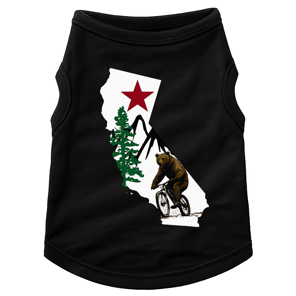 California Mountain Biking Bear Doggie Tank
