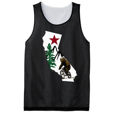 California Mountain Biking Bear Mesh Reversible Basketball Jersey Tank