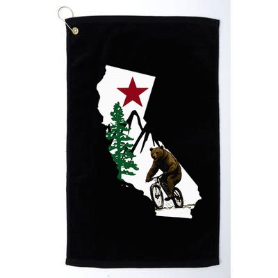 California Mountain Biking Bear Golf Towel