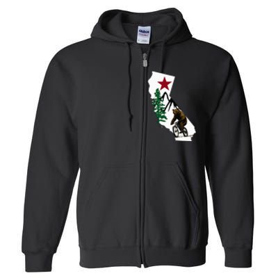 California Mountain Biking Bear Full Zip Hoodie