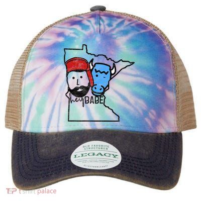Cute Minnesota Babe Ox Paul Bunyan Legacy Tie Dye Trucker Hat