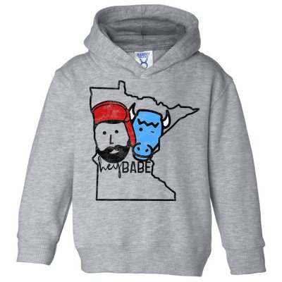 Cute Minnesota Babe Ox Paul Bunyan Toddler Hoodie