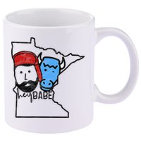 Cute Minnesota Babe Ox Paul Bunyan 11oz C Handle Ceramic Mug