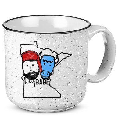 Cute Minnesota Babe Ox Paul Bunyan 15oz Campfire Ceramic Mug