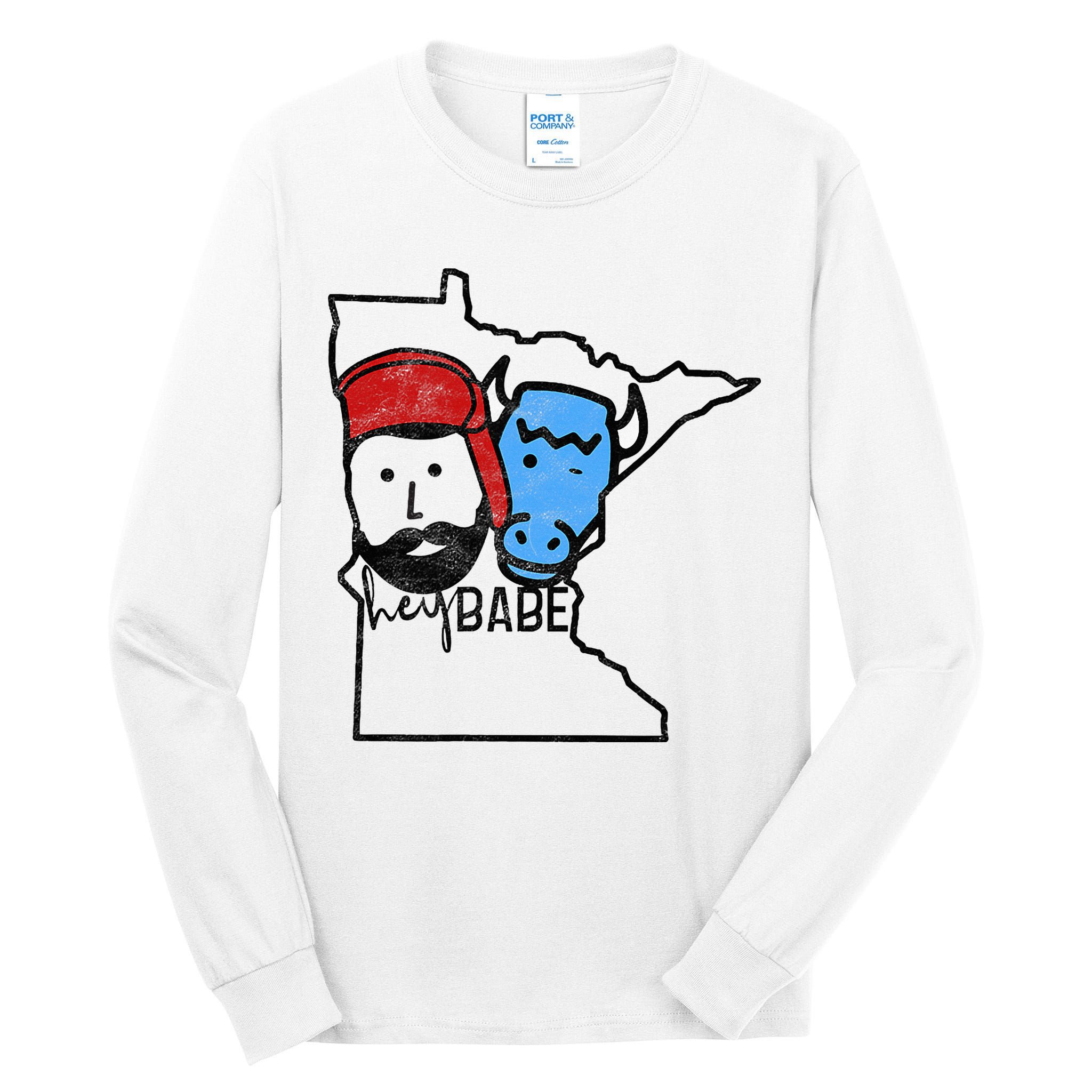 Cute Minnesota Babe Ox Paul Bunyan Tall Long Sleeve T-Shirt