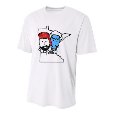 Cute Minnesota Babe Ox Paul Bunyan Youth Performance Sprint T-Shirt