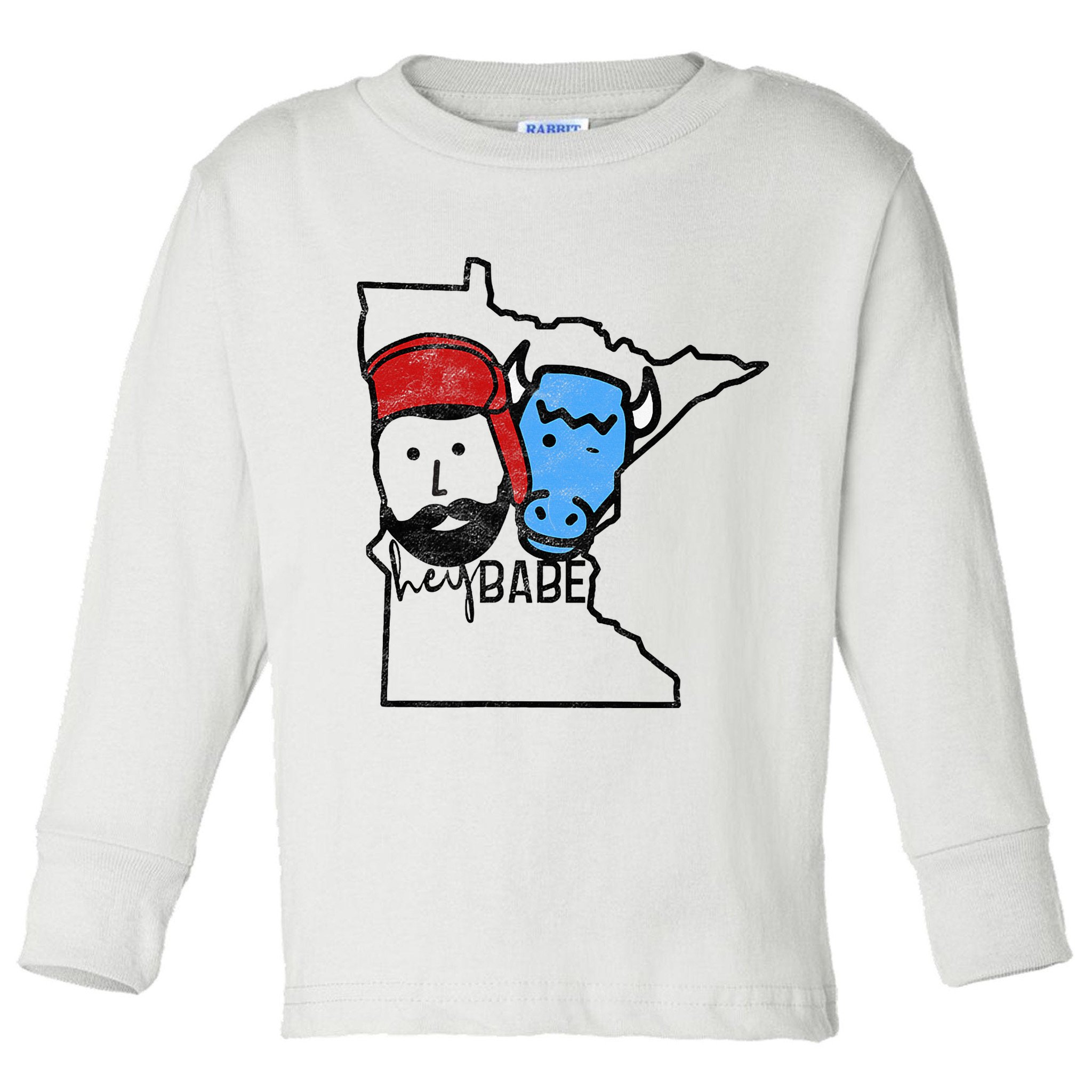 Cute Minnesota Babe Ox Paul Bunyan Toddler Long Sleeve Shirt