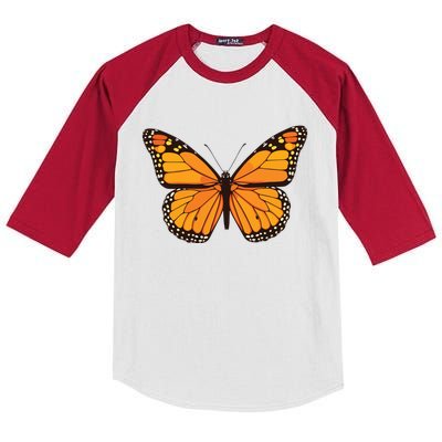 Cute Monarch Butterfly Kids Colorblock Raglan Jersey