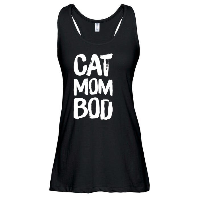 Cat Mom Bod Funny Gym Workout Saying Running Womens Gift Tank Top Ladies Essential Flowy Tank