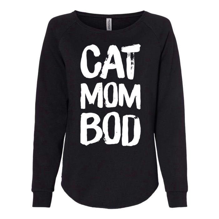 Cat Mom Bod Funny Gym Workout Saying Running Womens Gift Tank Top Womens California Wash Sweatshirt