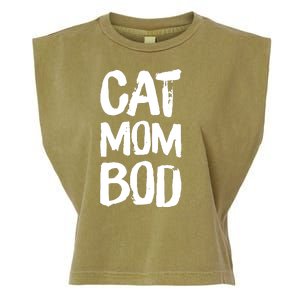 Cat Mom Bod Funny Gym Workout Saying Running Womens Gift Tank Top Garment-Dyed Women's Muscle Tee