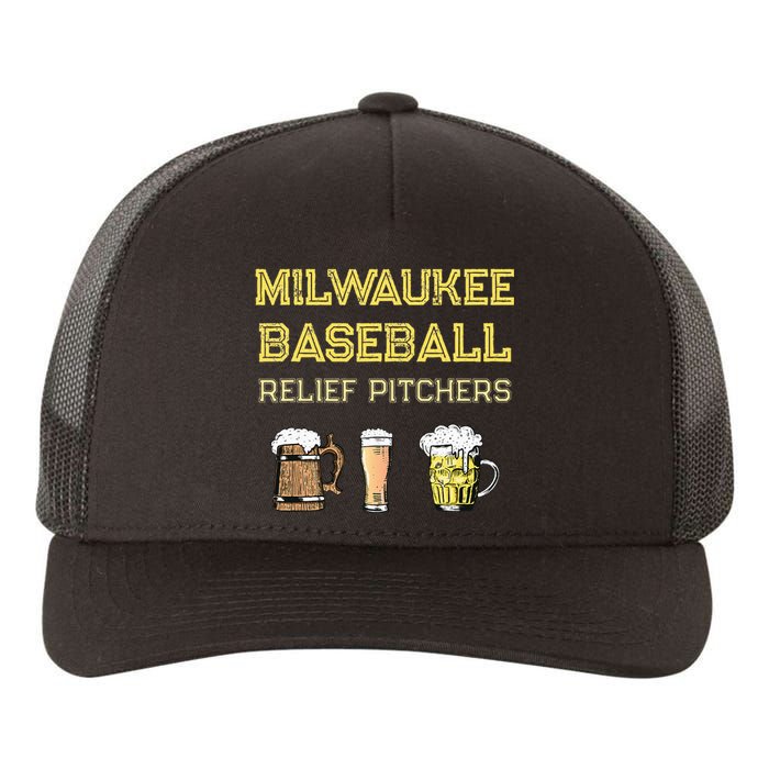 Classic Milwaukee Baseball & Beer Fan Retro Wisconsin Yupoong Adult 5-Panel Trucker Hat