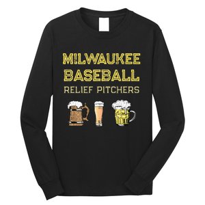 Classic Milwaukee Baseball & Beer Fan Retro Wisconsin Long Sleeve Shirt