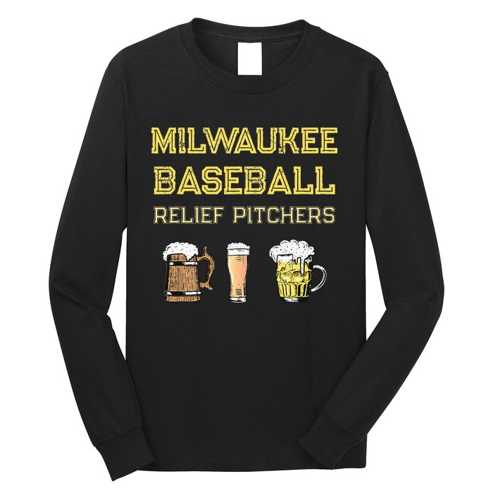 Classic Milwaukee Baseball & Beer Fan Retro Wisconsin Long Sleeve Shirt