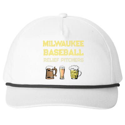 Classic Milwaukee Baseball & Beer Fan Retro Wisconsin Snapback Five-Panel Rope Hat