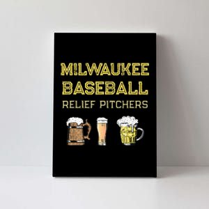 Classic Milwaukee Baseball & Beer Fan Retro Wisconsin Canvas