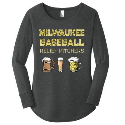 Classic Milwaukee Baseball & Beer Fan Retro Wisconsin Women's Perfect Tri Tunic Long Sleeve Shirt