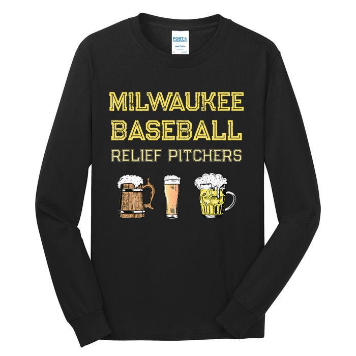 Classic Milwaukee Baseball & Beer Fan Retro Wisconsin Tall Long Sleeve T-Shirt