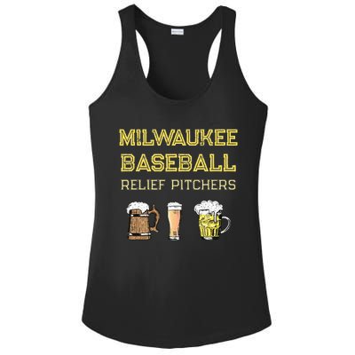 Classic Milwaukee Baseball & Beer Fan Retro Wisconsin Ladies PosiCharge Competitor Racerback Tank