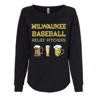 Classic Milwaukee Baseball & Beer Fan Retro Wisconsin Womens California Wash Sweatshirt