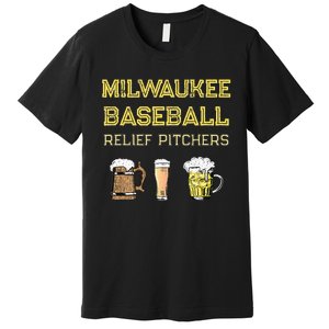 Classic Milwaukee Baseball & Beer Fan Retro Wisconsin Premium T-Shirt