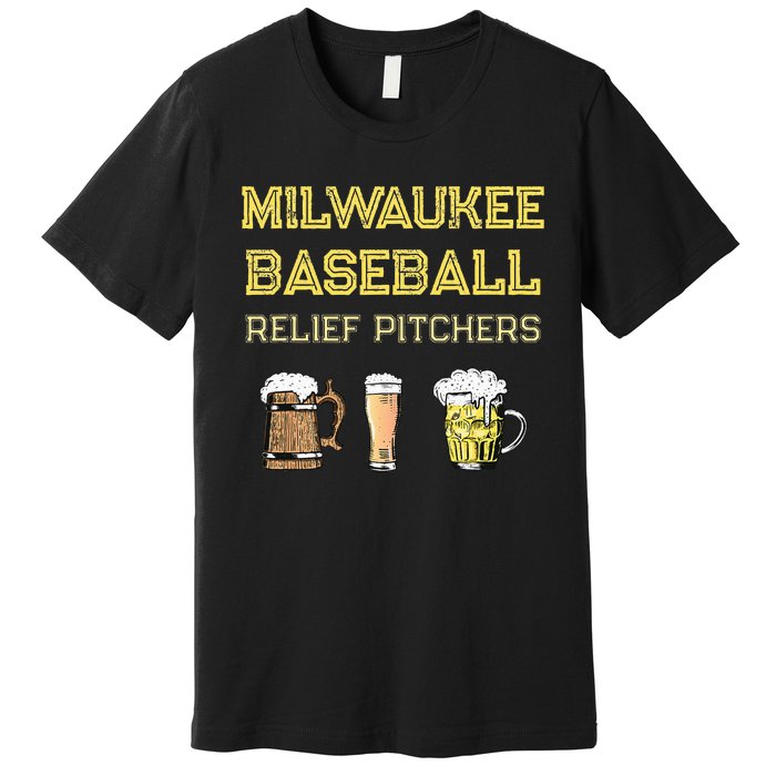 Classic Milwaukee Baseball & Beer Fan Retro Wisconsin Premium T-Shirt