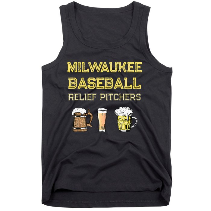 Classic Milwaukee Baseball & Beer Fan Retro Wisconsin Tank Top