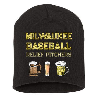 Classic Milwaukee Baseball & Beer Fan Retro Wisconsin Short Acrylic Beanie