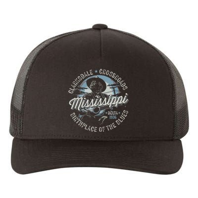 Clarksdale Mississippi Birthplace Of The Blues Yupoong Adult 5-Panel Trucker Hat