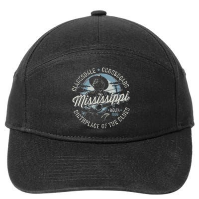 Clarksdale Mississippi Birthplace Of The Blues 7-Panel Snapback Hat