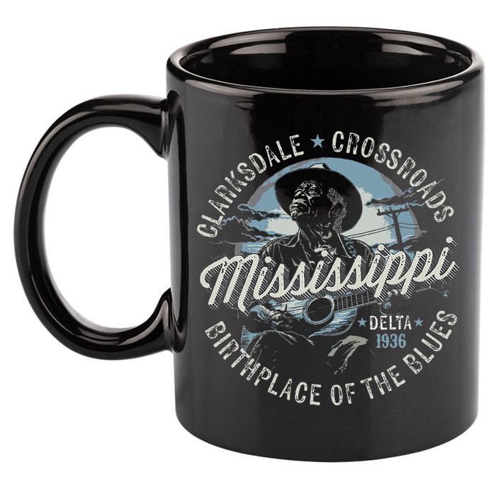 Clarksdale Mississippi Birthplace Of The Blues 11oz C Handle Ceramic Mug