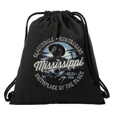 Clarksdale Mississippi Birthplace Of The Blues Drawstring Bag