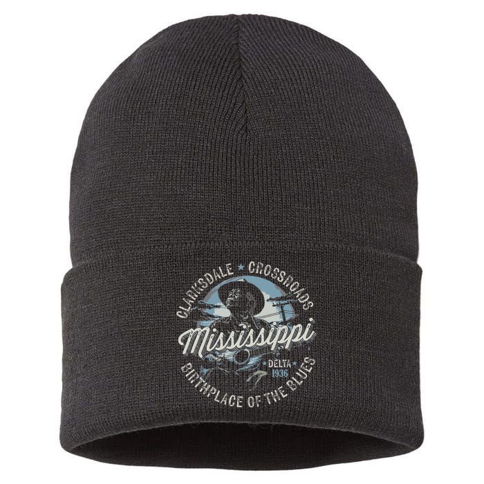 Clarksdale Mississippi Birthplace Of The Blues Sustainable Knit Beanie