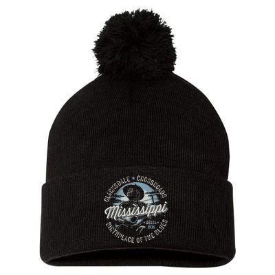 Clarksdale Mississippi Birthplace Of The Blues Pom Pom 12in Knit Beanie