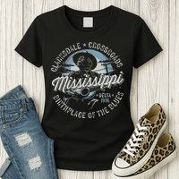 Clarksdale Mississippi Birthplace Of The Blues Womens T-Shirt