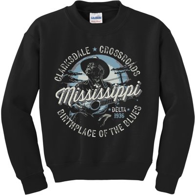 Clarksdale Mississippi Birthplace Of The Blues Kids Sweatshirt