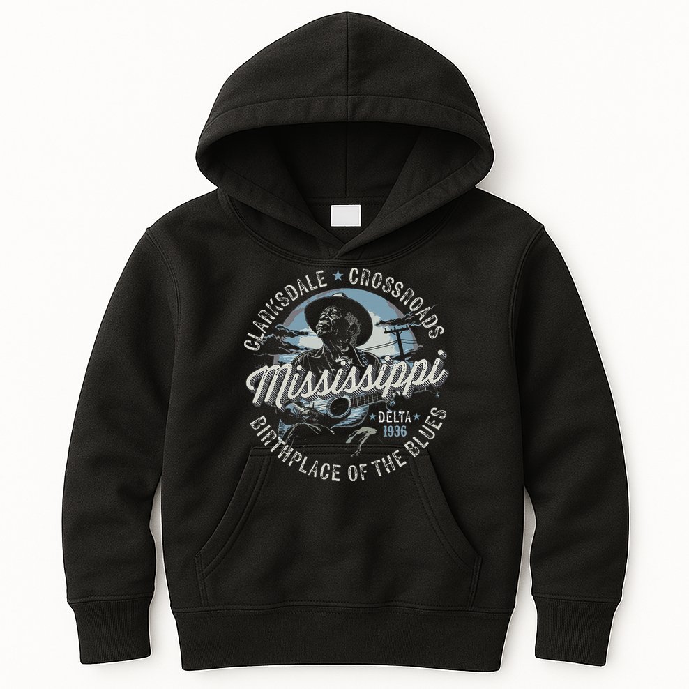 Clarksdale Mississippi Birthplace Of The Blues Kids Hoodie