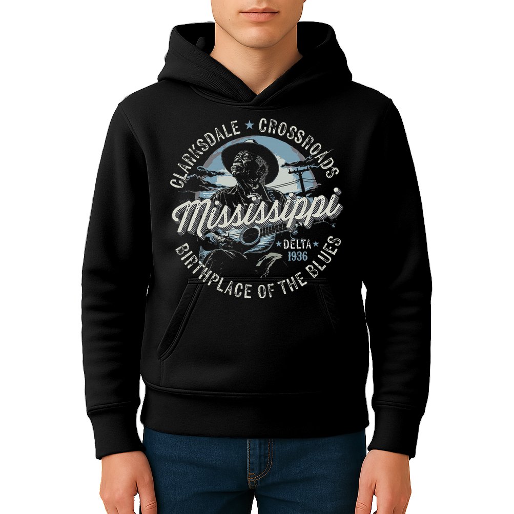 Clarksdale Mississippi Birthplace Of The Blues Kids Hoodie