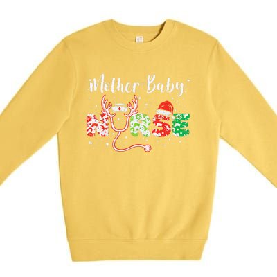 Christmas Mother Baby Nurses Wrap The Best Gifts Gift Premium Crewneck Sweatshirt