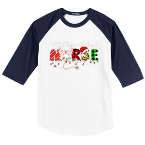 Christmas Mother Baby Nurses Wrap The Best Gifts Baseball Sleeve Shirt