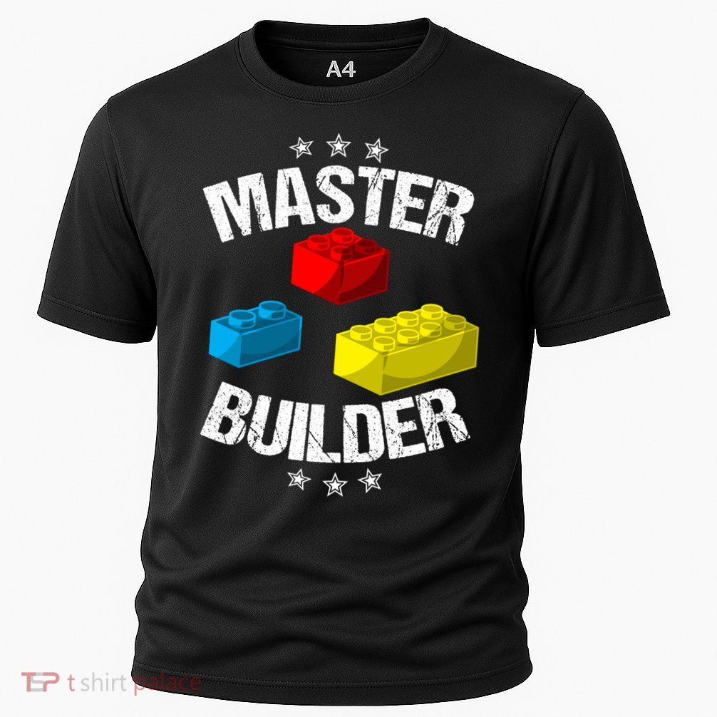 Cool Master Builder Funny Building Blocks Gift Men Women Gift Cooling Performance Crew T-Shirt