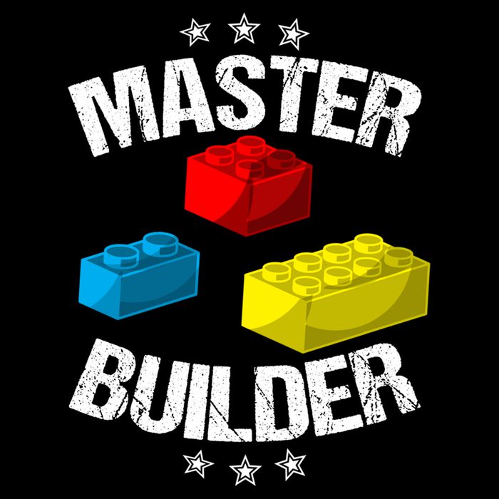 Cool Master Builder Funny Building Blocks Gift Men Women Gift Flat Bill Trucker Hat