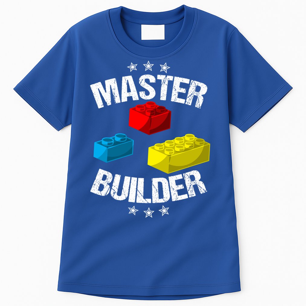 Cool Master Builder Funny Building Blocks Gift Men Women Gift Tall T-Shirt