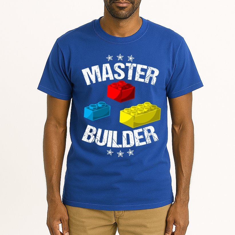 Cool Master Builder Funny Building Blocks Gift Men Women Gift Tall T-Shirt