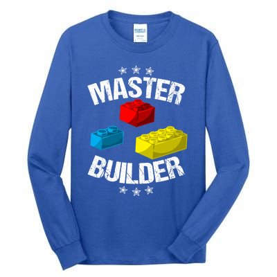 Cool Master Builder Funny Building Blocks Gift Men Women Gift Tall Long Sleeve T-Shirt