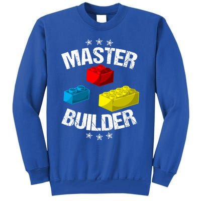 Cool Master Builder Funny Building Blocks Gift Men Women Gift Tall Sweatshirt