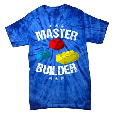 Cool Master Builder Funny Building Blocks Gift Men Women Gift Tie-Dye T-Shirt