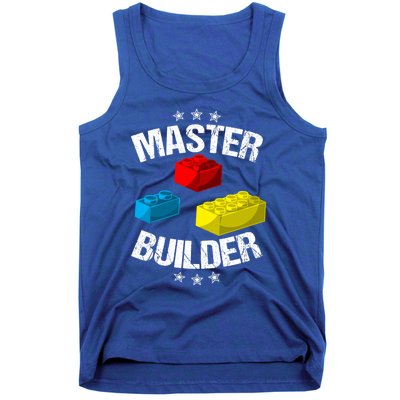 Cool Master Builder Funny Building Blocks Gift Men Women Gift Tank Top