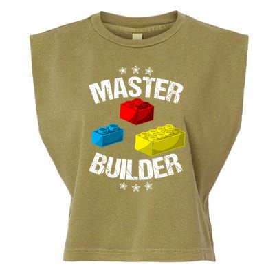 Cool Master Builder Funny Building Blocks Gift Men Women Gift Garment-Dyed Women's Muscle Tee